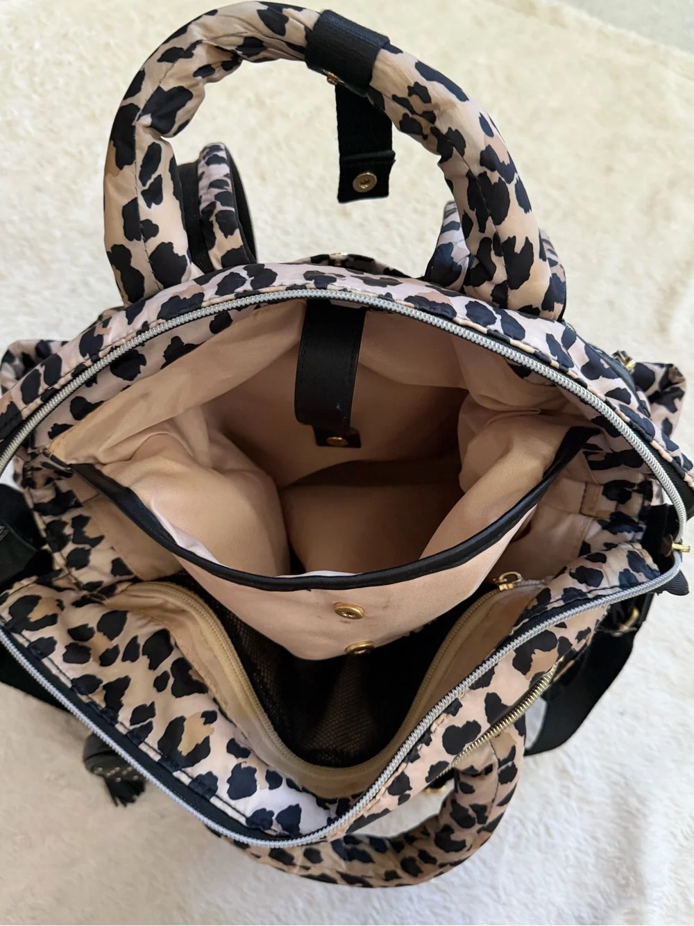 Itzy Ritzy Dream Convertible Leopard Diaper Bag